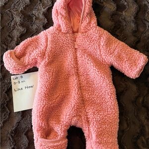 Cozy Pink Fleece Bundt Suit 0-3 Months